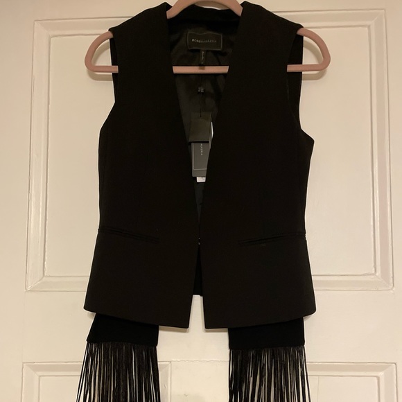 BCBG JARED FRINGE SCARF VEST - Picture 4 of 7